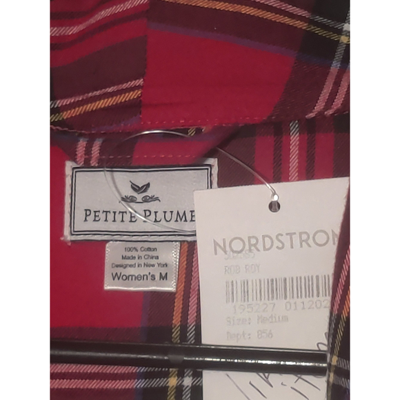 Petite Plume Scotch Plaid Flannel Robe in Rob Roy at Nordstrom, Size Medium - Picture 5 of 5